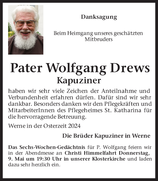 Traueranzeige von Wolfgang Drews von Ruhr Nachrichten