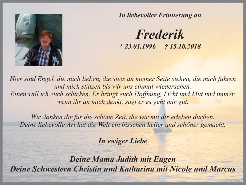  Traueranzeige für Frederik Gertz vom 15.10.2019 aus Ruhr Nachrichten und Dorstener Zeitung